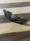 World War II Army Air Forces Sterling Silver Navigator Stamp Insignia Pin Wings — photo 3