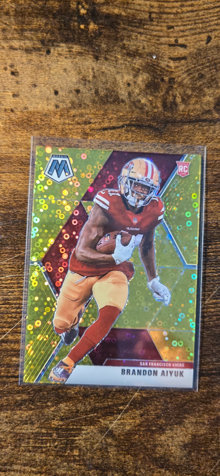 Brandon Aiyuk Panini Mosaic #210 Gold Mosaic