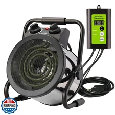 Greenhouse Heater 1500W with Digital Thermostat, Grow Tent Space Heater