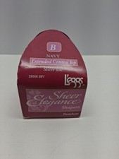 L'EGGS SHEER ELEGANCE SHAPERS Pantyhose Extended Control Top Size B Navy 1995