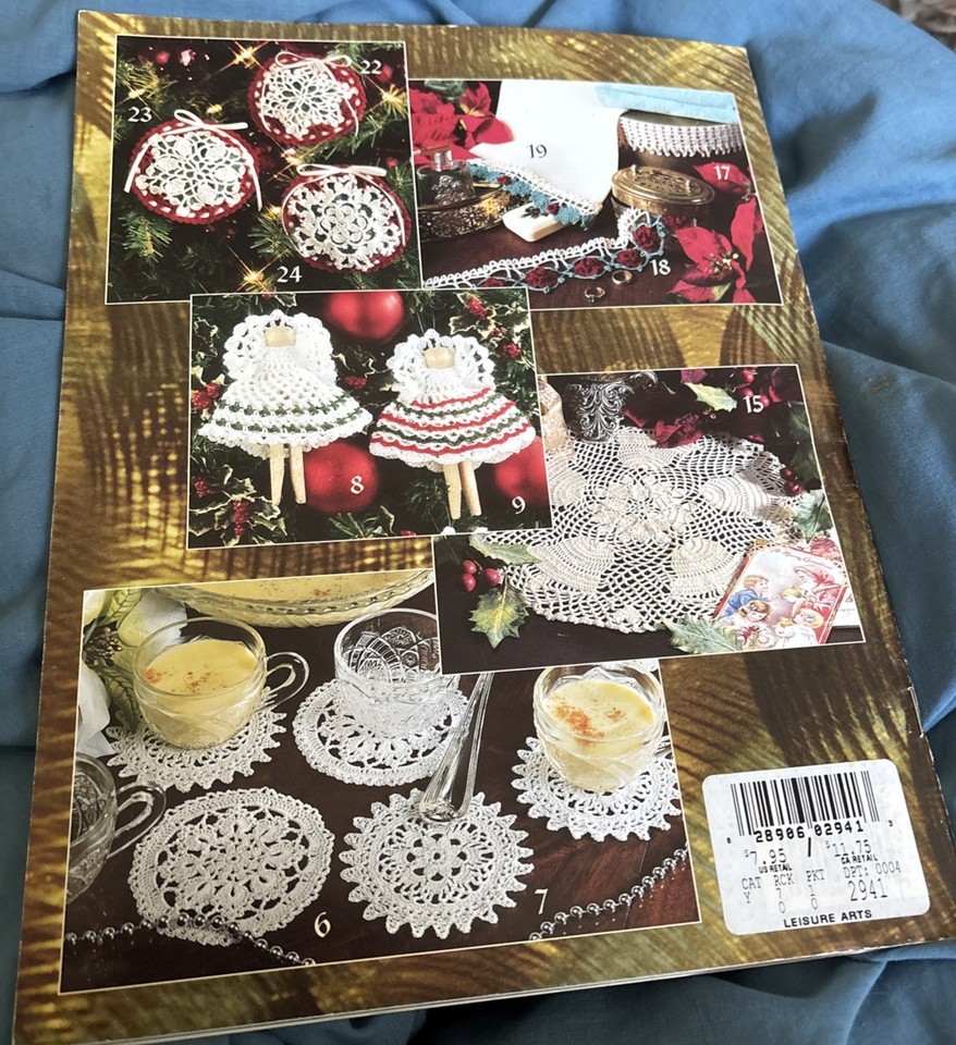 Leisure Arts Leaflet Our Best Christmas Thread Crochet Pattern Book ...