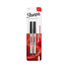 Permanent Markers, Ultra Fine Point, Black, 2 Count - Home, School, Office Su...