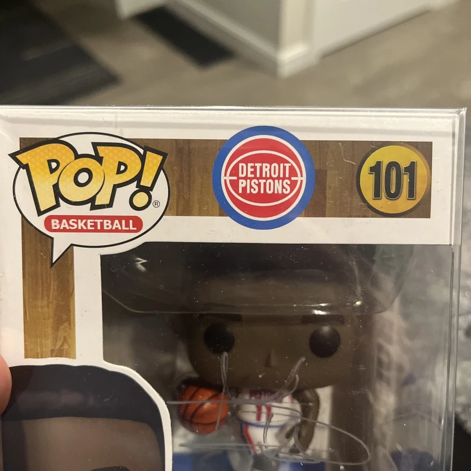 Isiah Thomas Autografiado Detroit Pistons #101 NBA Funko Pop PSA Foto 3 de 4