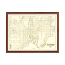Old Map of Tampa, FL 1913 - Vintage Tampa Florida Art