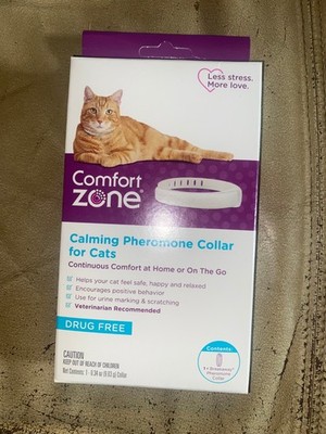 Comfort Zone Calming Pheromone Collar for Cats. 1 Collar,