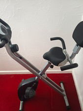 2T2 Foldable Upright Exercise Bike, Magnetic Resistance, LCD, 120kg Black/Silver