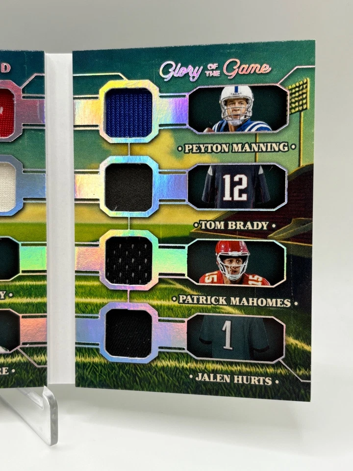 Leaf Glory of the Game 2025 12 Mem on the Field QBs - Montana/Brady/Mahomes 8/25 Foto 4 de 4