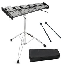 32 Note Percussion Glockenspiel Bell Kit, Percussion Xylophone with 2 Mallets...