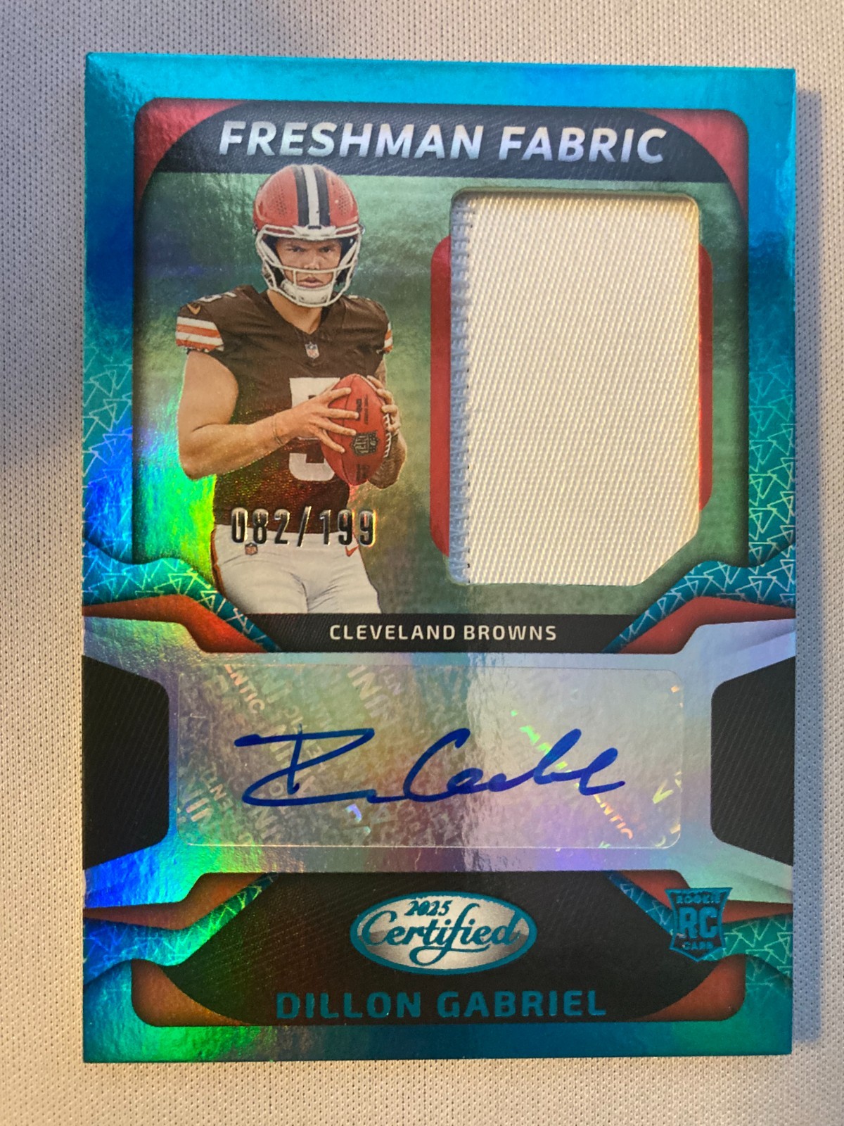 2025 Panini Certified Dillon Gabriel Freshman Fabric Teal /199 RC Auto