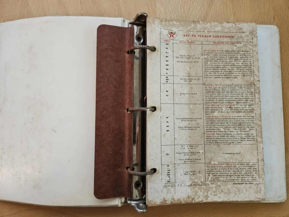 1962 Texaco Tractor Lubrication Guide COMPLETE 3-Ring Binder - Good condition - Image 2 of 4