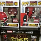 Funko Pop Marvel Zombies Collector Corps  Zombie Red Skull & Deadpool w Headpool