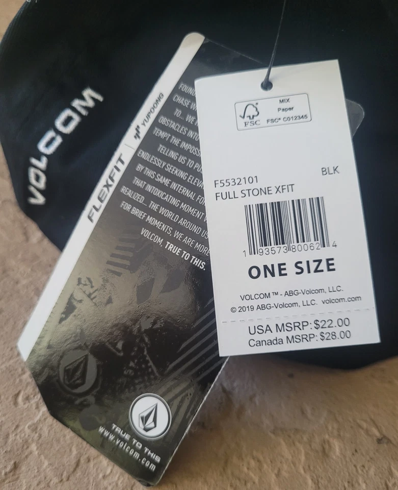 Size OS Authentic Volcom Full Stone Flexfit Youth  Baseball Cap - Image 4 of 4