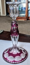 Val Saint Lambert Cranberry Cut to Clear Over...