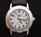 Vtg TIMEX INDIGLO Watch Military 1993 Silver Tone 90's NEW BATTERY & BAND