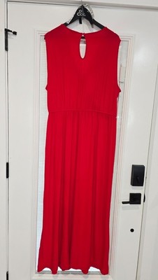NWT WOMENS RED DRESS 4X 26 28W CATO FLOOR LENGTH STRETCH | eBay