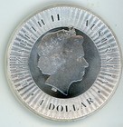 2016 AUSTRALIAN KANGAROO 1 OUNCE .999 FINE SILVER DOLLAR ENCAPSULATED GEM BU — photo 2