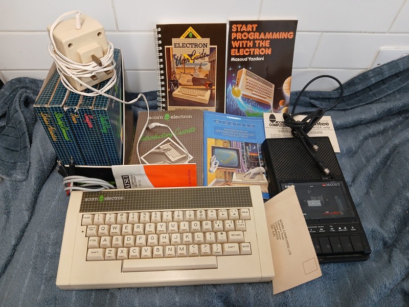 vintage  ACORN ELECTRON COMPUTER SYSTEM  games & books