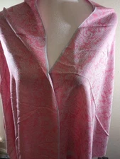 Pashmina Scarf Wrap Pink Fringe Classic
