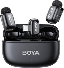 BOYA Mini 2 Wireless Lavalier Microphones for Iphone 15/16/17 Android, AI Nois