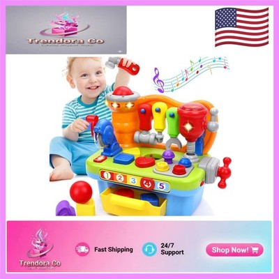 Educational Toy for 1  Old: Musical Tool Bench with Interactive Features