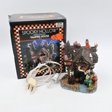 Spooky Hollow Vampire House Halloween Village Light House W/ Cord