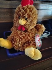 Ty Beanie Baby CLUCKY the Chicken (BBOM August 2006) 6" MWMTs Plush Stuffed Toy