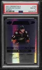 2021 Credentials Debut Ticket Access Purple 8/10 Mason McTavish #140 PSA 8 0c7a