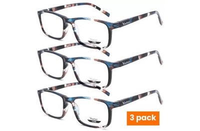 3 PAAR Damen Lesebrillen Mehrfarbig Lesebrille +1,50 +2,00 +2,50 +3,00