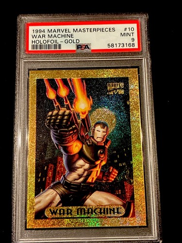 1994 Fleer Marvel Masterpieces War Machine Holofoil Gold #10 PSA 9 Mint