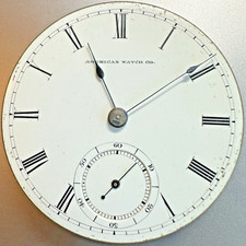 18S Antique 1875 Waltham PS Bartlett 11J 1857 Pocket Watch Movement Dial RUNS