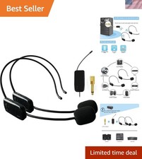 Wireless Microphone System for 2 People, 2.4G Dual Wireless Headset Mics Idea...