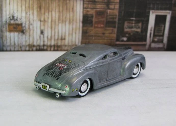 1940 40 Ford Coupe Model Chop Top Bare Metal Hot Rod Lead Sled 1/64 Scale - Image 2 of 4