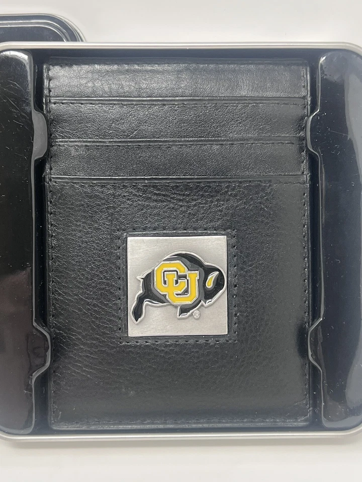 Siskiyou Sports Colorado Buffaloes Black Leather Magnetic Money Clip Card Wallet - image 2 of 4