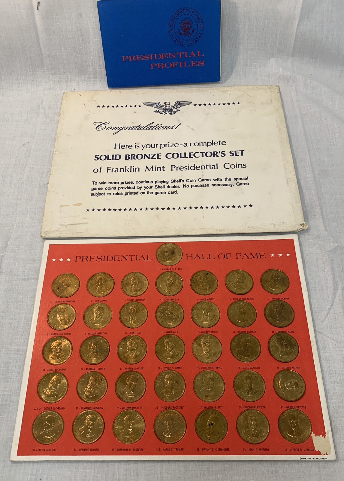 Franklin Mint Presidential Coins 36 Solid Bronze Coins eBay