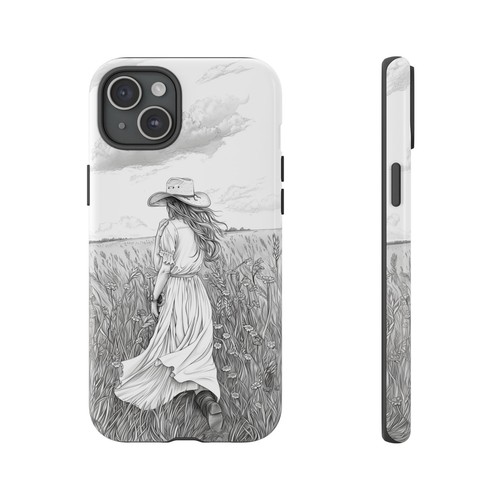 Cowgirl Drawing Field Phone Case for iPhone, Samsung Galaxy, Pixel - 第 49/240 張圖片