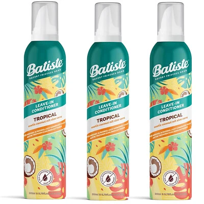 3X 100ML Batiste Shampooing Sec Tropical Exotique Coco Aloe Vera Cheveux Doux - Photo 1/3