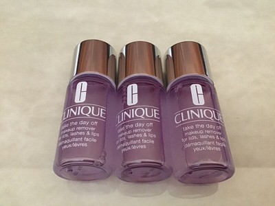 3x Clinique Take The Day Off Makeup Remover For Lids, Lashes & Lips 1oz/30ml