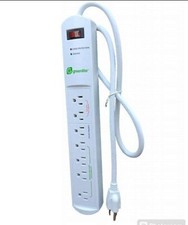 Greenlite Tier 1 Advanced Energy Saving 7 Outlet Power Strip - White G3R