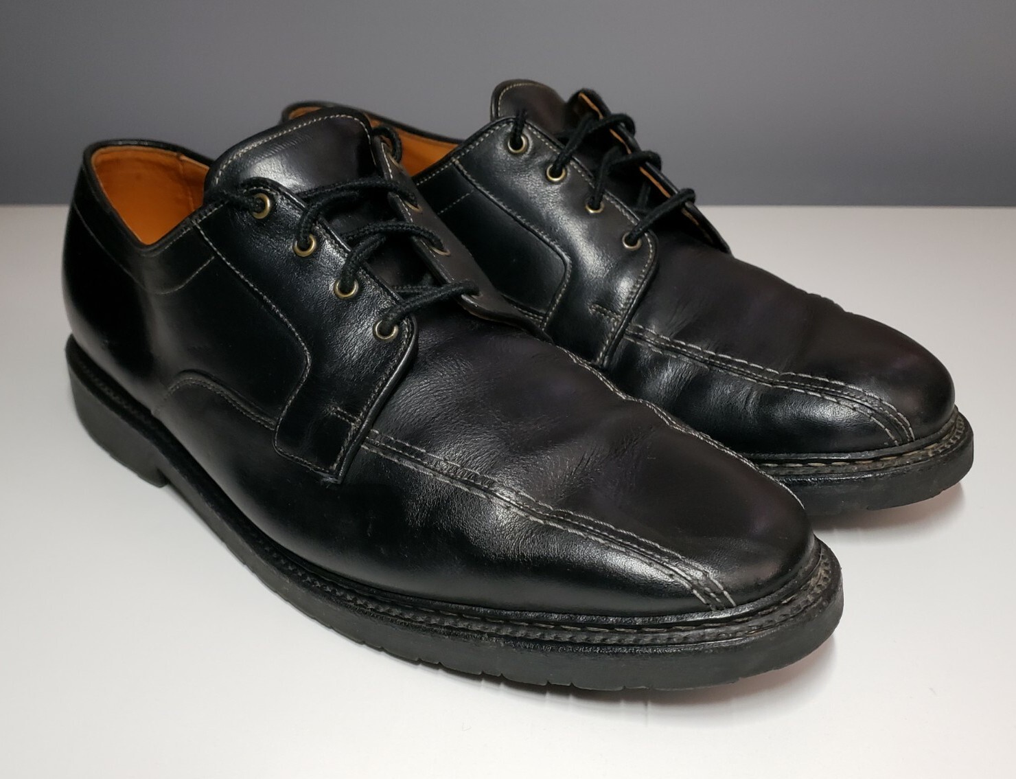SAOLA Scarpe Oxford Allen Edmonds Mapleton 7904 da uomo stringate in pelle nera taglia 12 D