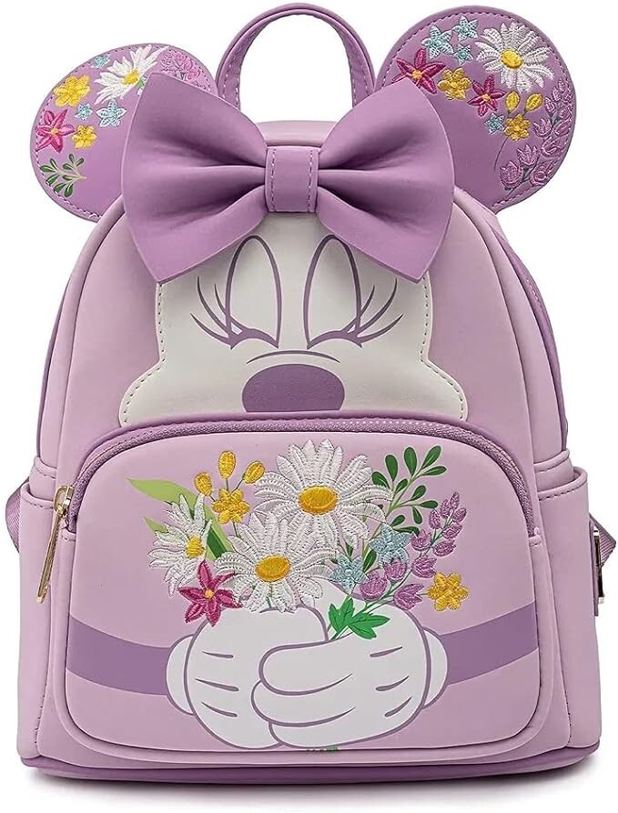 Loungefly Disney Minnie Mouse Holding Flowers Womens Double Strap