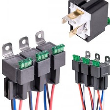 4 Pin Relay 12V 30A Relay with 30A Fuse DC SPST Fused Relay Automotive relays