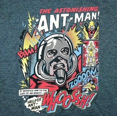 Size Large Ant Man GeekFuel Mens Grey Shirt Marvel Graphic Tee (lootcrate) L new