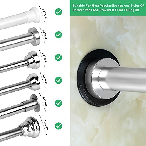 Adhesive Shower Curtain Rod Holder Wall Mount Tension Rod