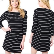 BB Dakota Striped ponte shift Dress Size XS