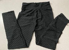 Women  s Medium TikTok High Waist Leggings Compression Ruched Yoga Pants.