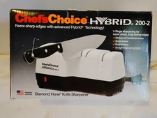 CHEFS CHOICE HYBRID 2 STAGE 200-2 DIAMOND HONE KNIFE SHARPENER NEW OPEN BOX