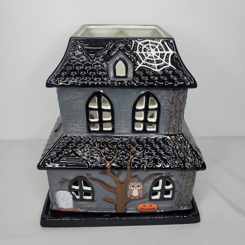 HomeWorx by Slatkin & Co. Halloween Haunted House Candle Tea light Luminary NWOB - Picture 3 of 10