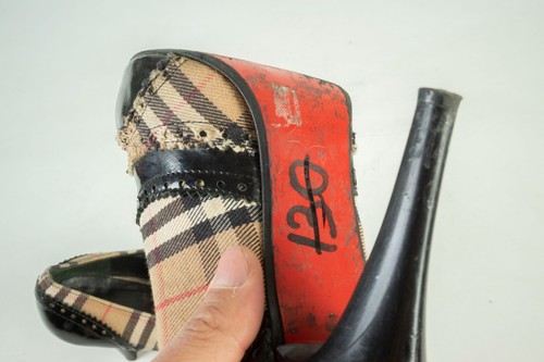 Vintage Burberrys London Nova Check Heels Shoes Size 37 - Picture 9 of 9