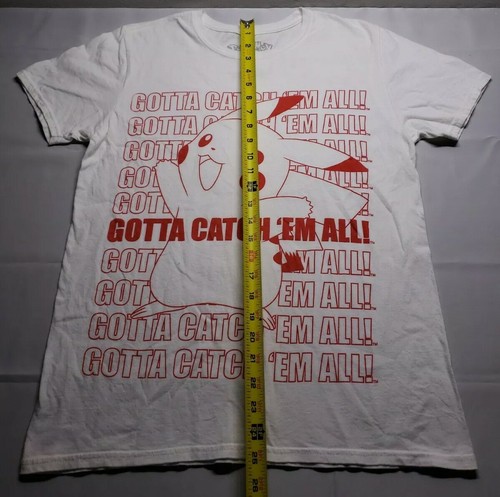 Retro Style Pokémon Pikachu " Gotta Catch Them All " Men's Medium T-shirt - Picture 10 of 11