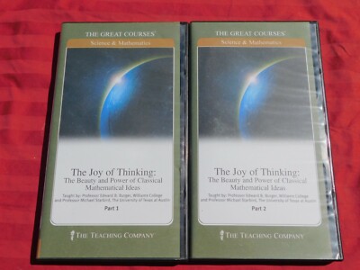 The Joy of Thinking: Great Courses Part 1 & 2 (DVD and 1 Booklets) Free Shipping